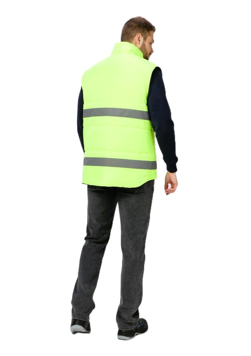 Жилет утепленный сигнальный Ярксион СОП (тк.OxLine,90), лимонный