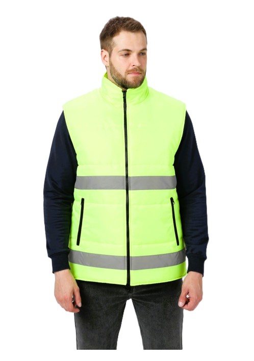 Жилет утепленный сигнальный Ярксион СОП (тк.OxLine,90), лимонный