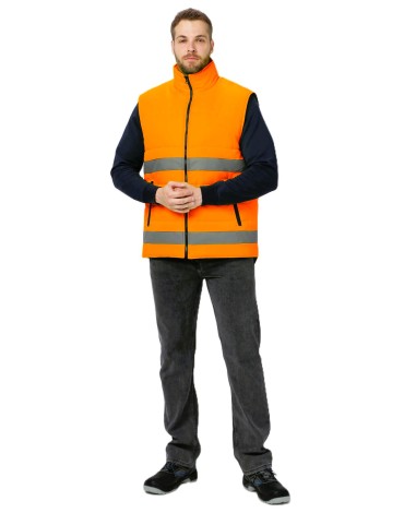 Жилет утепленный сигнальный Ярксион СОП (тк.OxLine,90), оранжевый