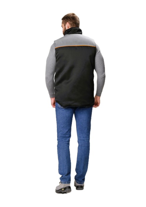 Жилет утепленный Фаворит (тк.Смесовая,210), черный/серый