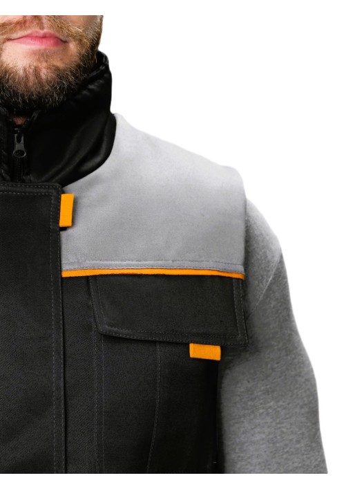 Жилет утепленный Фаворит (тк.Смесовая,210), черный/серый