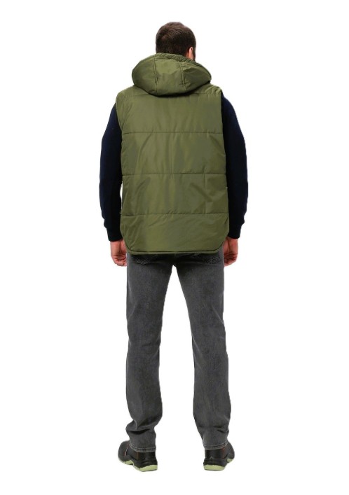 Жилет утепленный с капюшоном Резко, хаки