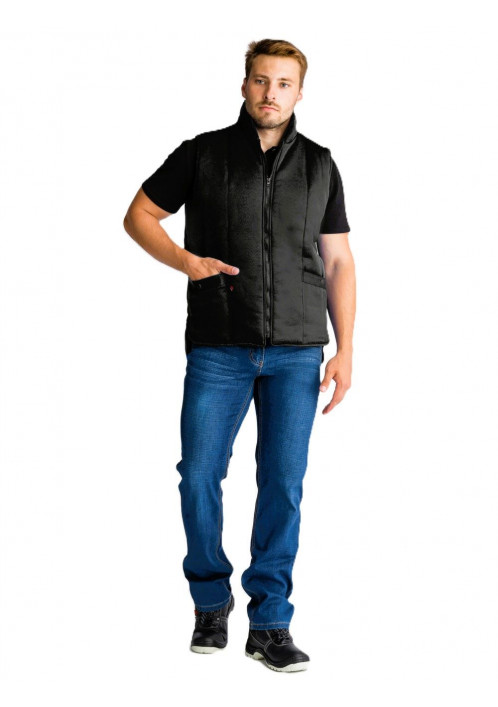 Жилет утепленный Универсальный (тк.Смесовая,210), черный