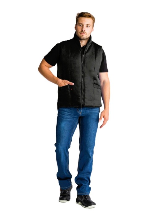 Жилет утепленный Универсальный (тк.Смесовая,210), черный