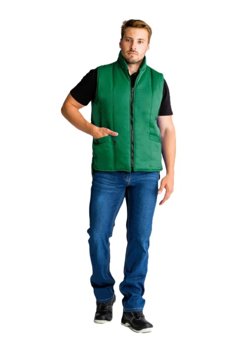 Жилет утепленный Универсальный (тк.Смесовая,210), зеленый
