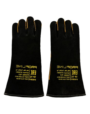 Краги спилковые термозащитные PROFLINE Leader черные 