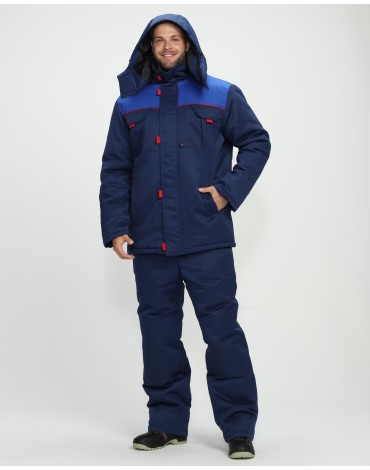 Костюм зимний Фаворит-1 с брюками, т.синий/васильковый