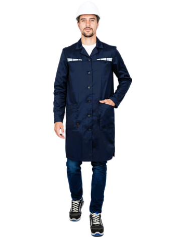 Халат летний рабочий ОПЕРАТОР синий арт Хал 880