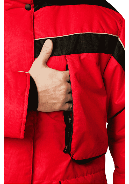 Куртка ДИКСОН зимняя красный/черный
