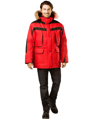 Куртка ДИКСОН зимняя красный/черный