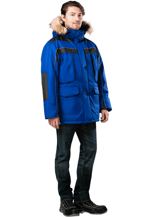 Куртка ДИКСОН зимняя василек/черный