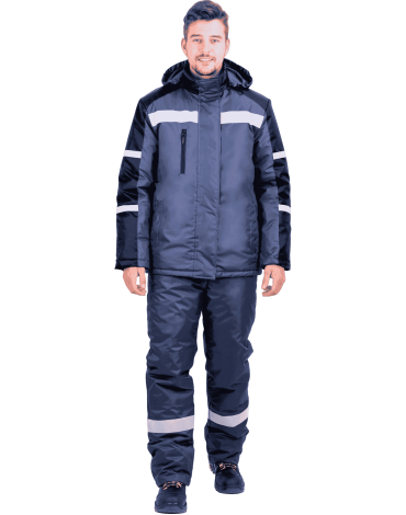 Куртка РОУД зимняя т.серый/черный