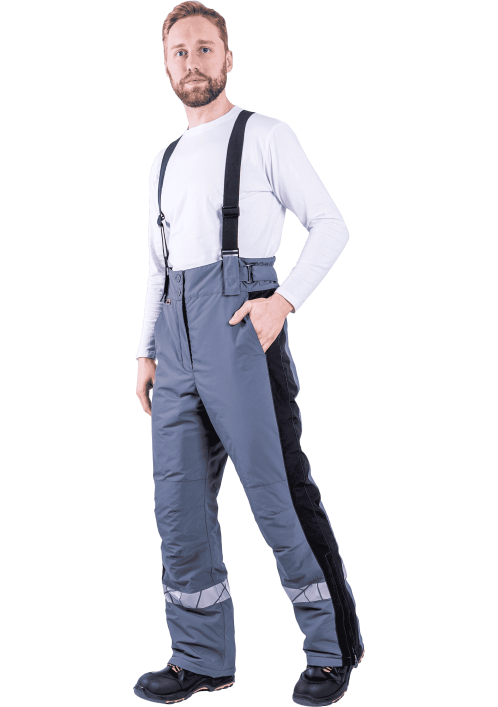 Брюки ХАЙ-ТЕК SAFETY зимние серый/черный