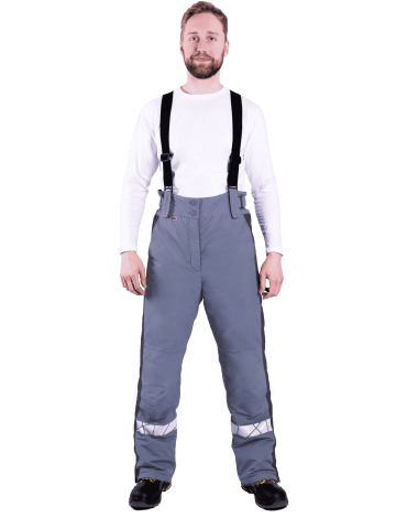 Брюки ХАЙ-ТЕК SAFETY зимние серый/черный