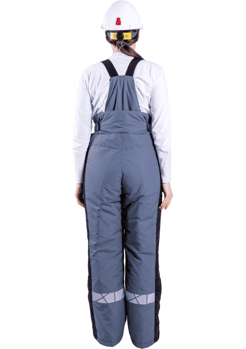 Брюки женские ХАЙ-ТЕК SAFETY зимние серый/черный