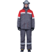 Костюм зимний мужской ЭлектроСтоп ТЕРМО ЗЭТВ (до 62,5 кал/см2) с брюками, серый/красный