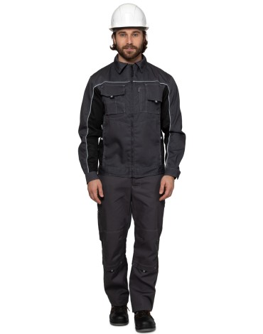 Куртка Люкс, серый/черный