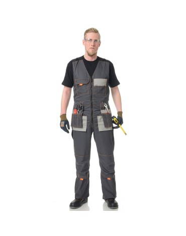 Полукомбинезон Бренд, т.серый/св.серый