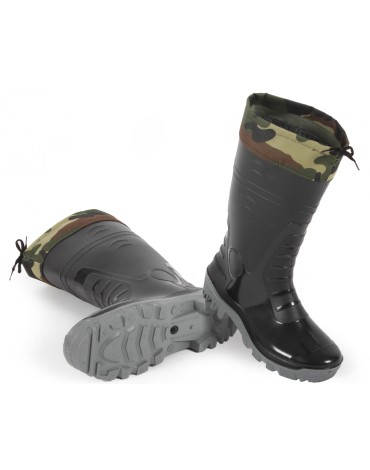 Сапоги мужские ПВХ двухкомпонентные с надставкой, черный