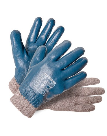 Перчатки АМПАРО™ Арктика 3 (хлопок+шерсть/ПАН+нитрил), 6173