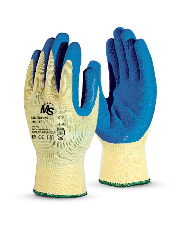 Перчатки Manipula Specialist® MS Латекс (хлопок/полиэфир+латекс), MS 010/MS-141
