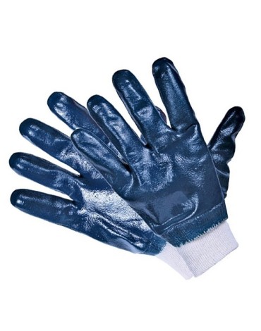 Перчатки нитриловые полный облив манжет резинка