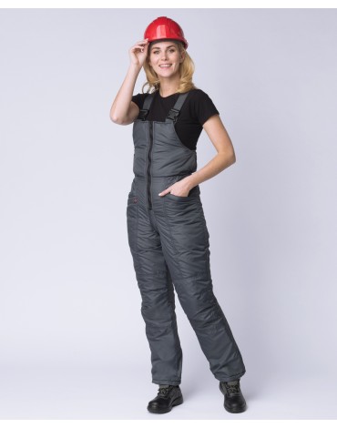 Полукомбинезон зимний женский Снежана (Дюспо), темно-серый