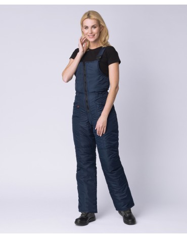 Полукомбинезон зимний женский Снежана (Таслан), темно-синий