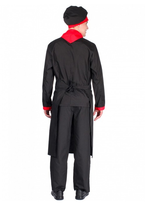 Костюм повара Су-Шеф (тк.ТиСи), черный/красный Костюм повара Су-Шеф (тк.ТиСи), черный/красный