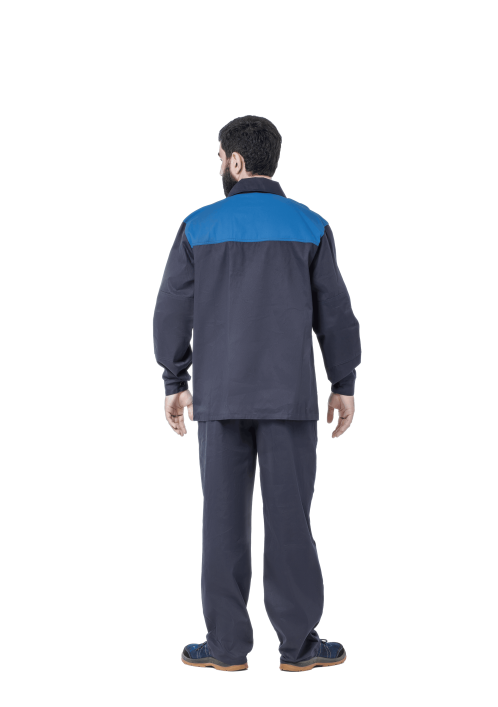 Костюм "КОМФОРТ" с брюками (100% ХБ, пл. 210 гр/м2), т.синий/васильковый Костюм "КОМФОРТ" с брюками (100% ХБ, пл. 210 гр/м2), т.синий/васильковый