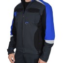 Костюм "ФАВОРИТ-МЕГА" с п/к (100% ХБ, пл. 320 гр/м2), т.серый/черный/василек Костюм "ФАВОРИТ-МЕГА" с п/к (100% ХБ, пл. 320 гр/м2), т.серый/черный/василек