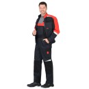 Костюм "ФАВОРИТ-МЕГА" с п/к (100% ХБ, пл. 320 гр/м2), т.серый/черный/красный Костюм "ФАВОРИТ-МЕГА" с п/к (100% ХБ, пл. 320 гр/м2), т.серый/черный/красный