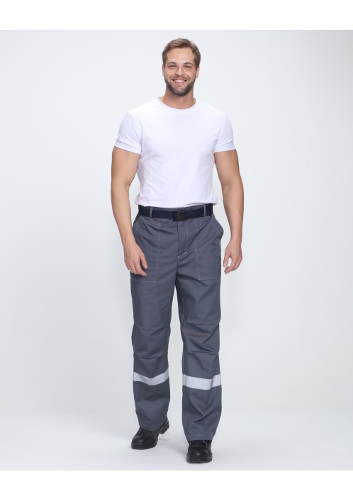 Костюм Фаворит-1 Премиум СОП (тк.Смесовая,240) брюки, т.серый/серый/красный Костюм Фаворит-1 Премиум СОП (тк.Смесовая,240) брюки, т.серый/серый/красный