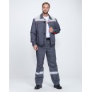 Костюм Фаворит-1 Премиум СОП (тк.Смесовая,240) брюки, т.серый/серый/красный Костюм Фаворит-1 Премиум СОП (тк.Смесовая,240) брюки, т.серый/серый/красный