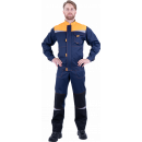Костюм "КМ-10 ЛЮКС" куртка/полукомб. Т.СИНИЙ/ОРАНЖЕВЫЙ