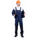 Костюм "КМ-10 ЛЮКС" куртка/полукомб. Т.СИНИЙ/ОРАНЖЕВЫЙ