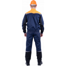 Костюм "КМ-10 ЛЮКС" куртка/полукомб. Т.СИНИЙ/ОРАНЖЕВЫЙ
