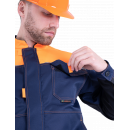 Костюм "КМ-10 ЛЮКС" куртка/полукомб. Т.СИНИЙ/ОРАНЖЕВЫЙ