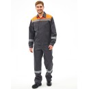 Костюм Липецк-1 СОП (тк.Смесовая,280) брюки, т.серый/оранжевый