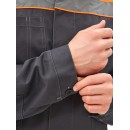 Костюм Липецк-1 СОП (тк.Смесовая,280) брюки, т.серый/оранжевый