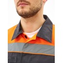 Костюм Липецк-1 СОП (тк.Смесовая,280) брюки, т.серый/оранжевый