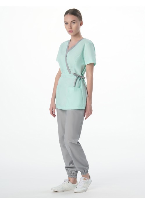 Костюм женский MedLine, серый/мятный Костюм женский MedLine, серый/мятный