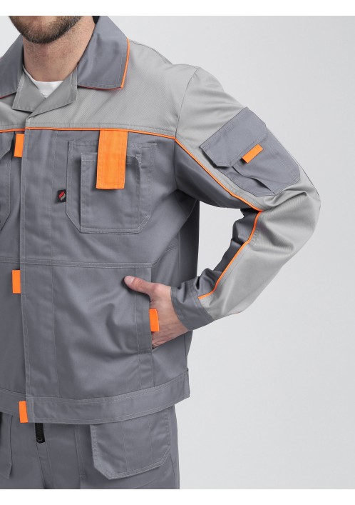 Костюм Союз-Профессионал-2 с п/к, серый/св.серый/оранжевый Костюм Союз-Профессионал-2 с п/к, серый/св.серый/оранжевый