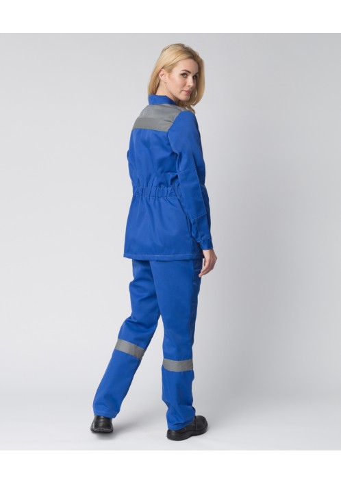 Костюм женский Весна-1 СОП NEW (тк.Смесовая,210) брюки, васильковый/серый Костюм женский Весна-1 СОП NEW (тк.Смесовая,210) брюки, васильковый/серый