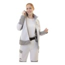 Женская летняя куртка Brodeks KS 228, белый/серый Женская летняя куртка Brodeks KS 228, белый/серый