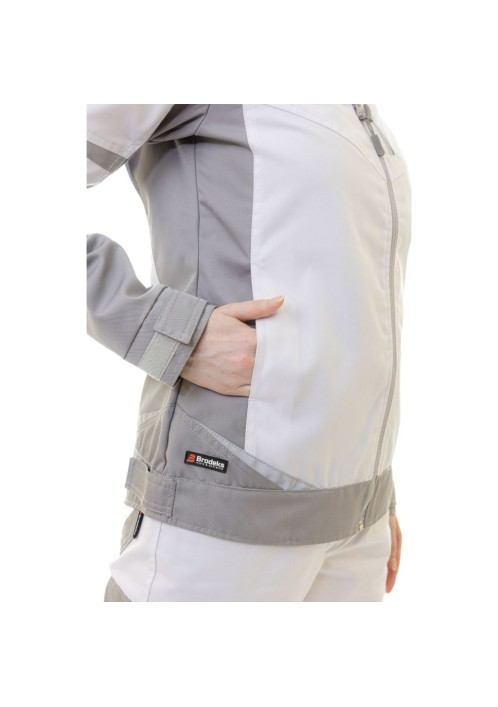 Женская летняя куртка Brodeks KS 228, белый/серый Женская летняя куртка Brodeks KS 228, белый/серый