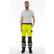 Сигнальные брюки Brodeks KS 313, желтый/черный