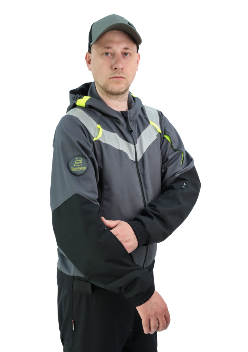 Летний комбинезон Brodeks KS 503, серый/черный Летний комбинезон Brodeks KS 503, серый/черный