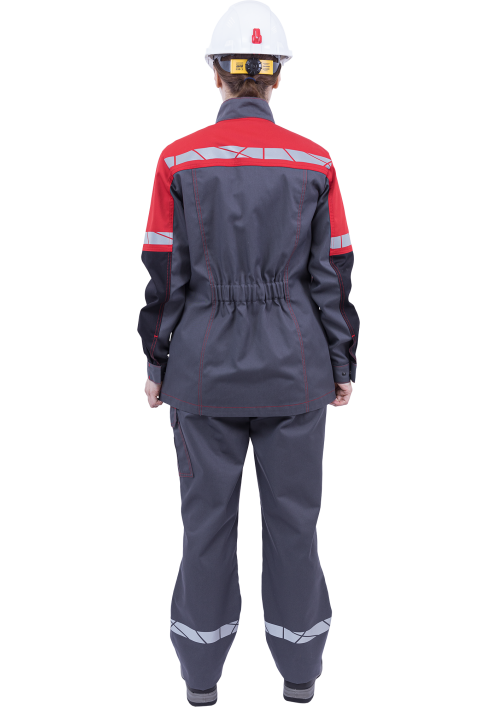 Куртка женская ХАЙ-ТЕК SAFETY летняя, серый/черный/красный Куртка женская ХАЙ-ТЕК SAFETY летняя, серый/черный/красный