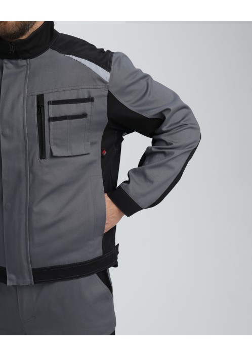 Куртка Милан (тк.Смесовая,270), т.серый/черный Куртка Милан (тк.Смесовая,270), т.серый/черный